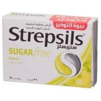 ستربسيلز ليمون خالي من السكر حبوب استحلاب 36 ق