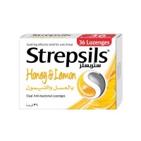 ستربسيلز عسل وليمون حبوب استحلاب 36 ق