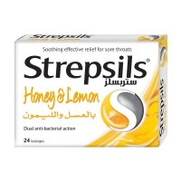 ستربسيلز عسل وليمون حبوب استحلاب 24 ق