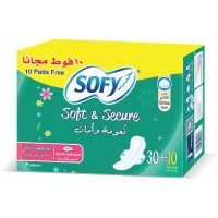 سوفي حفاضات نسائية نعومة وامان ماكسي مضغوطة عادي 30+10*4ك